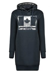 Canadian Peak Sukienka dresowa w kolorze granatowym rozmiar: XL. Niebieskie sukienki damskie Canadian Peak, na co dzień, xl, bez wzorów, z dresówki, bez kołnierzyka, bez ramiączek, midi, proste. Za 144.92 zł.