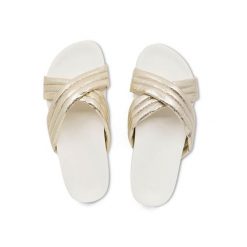 Klapki basenowe damskie Flip Flop Joy Cross. Żółte klapki damskie Flip Flop, bez wzorów, bez obcasa. Za 91.00 zł.