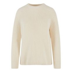 Sweter damski Urban Classics Rib. Białe swetry klasyczne damskie Urban Classics, na zimę, bez kołnierzyka. Za 191.00 zł.