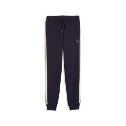 Spodnie do biegania Puma Essential Elevated. Niebieskie spodnie materiałowe męskie Puma, bez wzorów, z dresówki, sportowe. Za 223.85 zł.