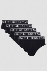 GUESS Zestaw czarnej męskiej bielizny slipy 5 Pack, Rozmiar S. Czarne slipki męskie Guess, z aplikacjami. W wyprzedaży za 233.99 zł.