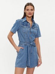 Liu Jo Kombinezon UA4206 DS030 Niebieski Regular Fit. Niebieskie kombinezony damskie Liu Jo, bez wzorów, z bawełny, bez kołnierzyka, bez ramiączek. Za 419.99 zł.