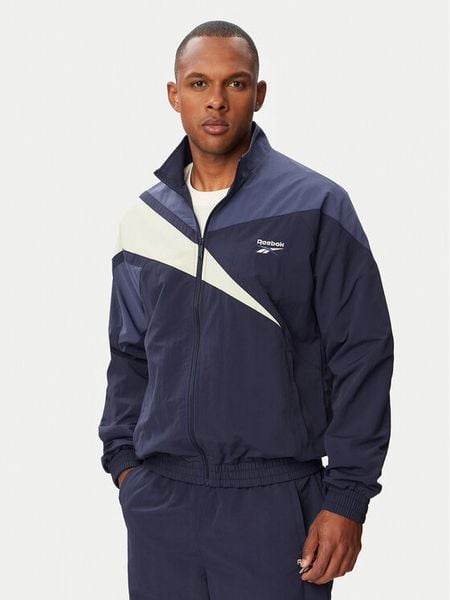 Reebok Bluza Borys RK25720CCM Granatowy Relaxed Fit. Niebieskie bluzy bez kaptura męskie Reebok, l, z syntetyku. Za 297.99 zł.