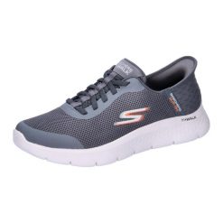 Buty do chodzenia męskie Skechers Flex Hands Slip Ins. Białe buty sportowe na co dzień męskie Skechers, z dzianiny, bez zapięcia, trekkingowe. Za 371.84 zł.