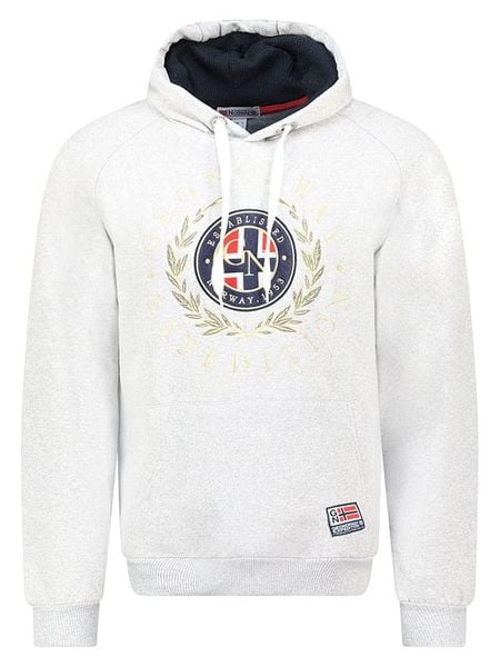 Geographical Norway Bluza "Giger" w kolorze białym rozmiar: M. Białe bluzy z kapturem męskie Geographical Norway, m, z bawełny. Za 145.94 zł.