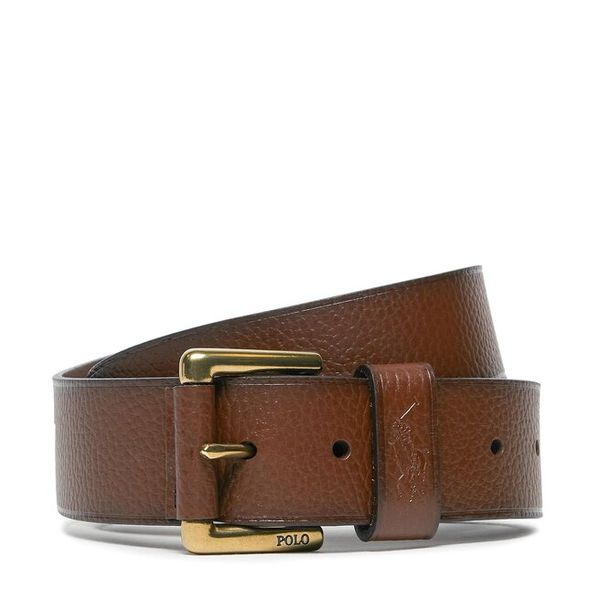 Pasek Polo Ralph Lauren. Brązowe paski męskie Polo Ralph Lauren, bez wzorów. Za 376.99 zł.