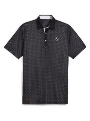 Puma Koszulka polo "Pure Geo" w kolorze czarnym rozmiar: M. Czarne koszulki polo męskie Puma, m, bez wzorów, bez ramiączek. Za 74.63 zł.