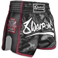 Szorty do Muay Thai 8 Weapons Urban. Czarne szorty męskie 8 WEAPONS, bez wzorów, z materiału, sportowe. Za 302.50 zł.