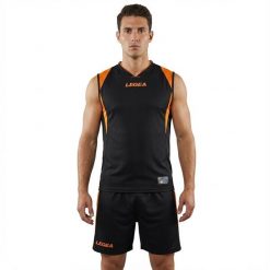 Zestaw piłkarski Detroit do treningów i meczów czarno-pomarańczowy. Brązowe szorty sportowe męskie Legea, xl, z bawełny, na fitness i siłownię. Za 80.00 zł.