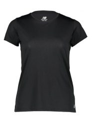 New Balance Koszulka "Core" w kolorze czarnym do biegania rozmiar: M. Czarne bluzki sportowe damskie New Balance, m, bez wzorów, z materiału, bez ramiączek. Za 110.04 zł.