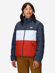Marmot Kurtka pikowana "Ares" w kolorze granatowo-czerwono-białym rozmiar: L. Niebieskie kurtki damskie Marmot, l, bez wzorów, bez kaptura. Za 428.43 zł.