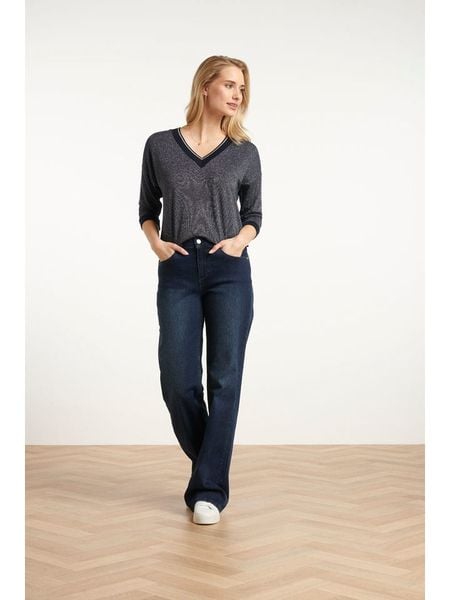 Smashed Lemon Dżinsy - Flared fit - w kolorze granatowym rozmiar: L. Niebieskie jeansy damskie Smashed Lemon. Za 145.60 zł.