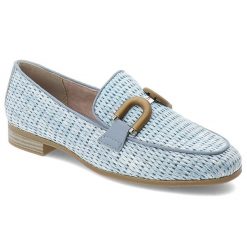 Niebieskie Mokasyny Marco Tozzi Eleganckie Obuwie Damskie. Niebieskie mokasyny damskie Marco Tozzi, z materiału. Za 229.00 zł.
