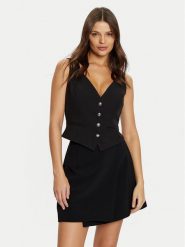 Guess Kamizelka W5RH85 WGX02 Czarny Regular Fit. Czarne kamizelki damskie Guess, xl, z syntetyku. Za 349.99 zł.