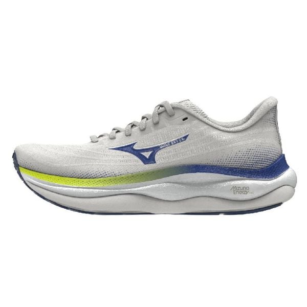Buty do biegania damskie Mizuno Wave Sky 9 snow white/silver birch/ultramarine. Białe obuwie do biegania damskie Mizuno, mizuno wave. Za 549.99 zł.