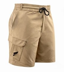 Spodenki boulderowe męskie. Brązowe szorty męskie FELSENFEST, bez wzorów, z materiału, sportowe. Za 259.99 zł.