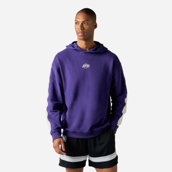 Bluza z kapturem do koszykówki unisex Tarmak NBA Lakers. Fioletowe bluzy sportowe damskie KIPSTA, m, bez wzorów, z bawełny, bez ramiączek, z kapturem. Za 149.99 zł.