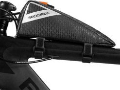 Torba na ramę 0,5 L do rowerów szosowych, górskich i triathlonowych. Czarne torby męskie na ramię ROCKBROS, bez wzorów, z materiału, bez dodatków. Za 87.20 zł.