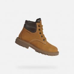 Buty Geox Model J Shaylax Kolor Brązowy. Brązowe buty trekkingowe męskie Geox, z materiału, bez zapięcia, trekkingowe. Za 321.50 zł.