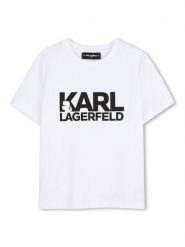 Karl Lagerfeld Kids T-Shirt Z31098 Biały Regular Fit. Białe t-shirty chłopięce Karl Lagerfeld Kids, bez wzorów, z bawełny, bez ramiączek. Za 189.99 zł.