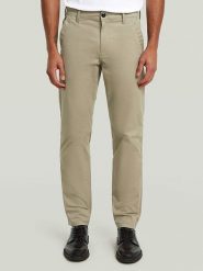 G-Star Spodnie chino w kolorze beżowym rozmiar: W34/L32. Brązowe spodnie materiałowe męskie G-Star, bez wzorów, retro. Za 170.47 zł.
