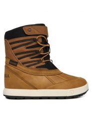 Merrell Śniegowce Snow Bank 5 MK268433 Brązowy. Brązowe buty zimowe chłopięce MERRELL, z materiału, bez zapięcia. Za 349.99 zł.
