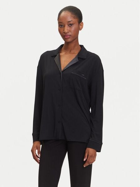 BOSS Koszulka piżamowa Sheen 50545588 Czarny Relaxed Fit. Czarne koszule nocne damskie Boss, xs, bez wzorów, bez ramiączek. Za 279.99 zł.