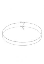 Elli PREMIUM Damski Choker Set Solitaire Trend z labradorytem (kamień szlachetny) w pozłacanym srebrze 925 Sterling Silver Naszyjniki 1 ct. Szare naszyjniki damskie Elli PREMIUM, na co dzień, pozłacane. Za 293.99 zł.