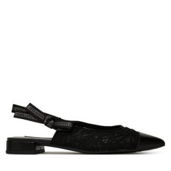 Sandały KARL LAGERFELD. Czarne sandały damskie Karl Lagerfeld, bez wzorów, bez obcasa, na płaskiej podeszwie. Za 839.99 zł.