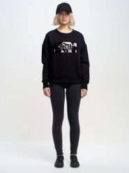 Bluza damska z aplikacją czarna Oneidea 906. Czarne bluzy bez kaptura damskie Big Star, l, z bawełny. W wyprzedaży za 139.99 zł.