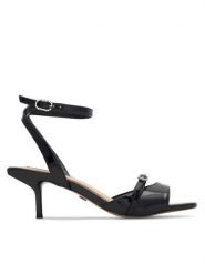 Nine West Sandały FEROZA BYCCC02 Czarny. Czarne sandały damskie Nine West, bez wzorów, z syntetyku, bez obcasa, na szpilce. Za 184.99 zł.