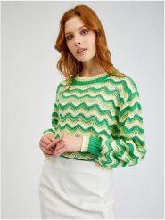 Orsay Sweter w kolorze zielonym rozmiar: M. Zielone swetry klasyczne damskie ORSAY, m, bez kołnierzyka. Za 56.99 zł.