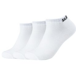 Skarpetki sportowe dla dorosłych 3PPK Mesh Ventilation Socks. Białe skarpetki damskie Skechers, bez wzorów, z meshu. Za 39.99 zł.