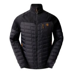 Męska Pikowana Kurtka Hybrydowa Mountaineer II. Czarne kurtki męskie Dare 2b, l, bez wzorów, z puchu, sportowe, bez kaptura. Za 174.99 zł.