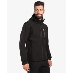 Męska kurtka softshell Kilpi RAVIO-M. Czarne kurtki męskie Kilpi, m, bez wzorów, z softshellu, bez kaptura. Za 318.77 zł.
