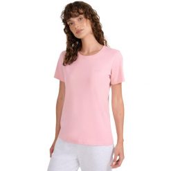 Koszulka damska 4F F2356 jasny róż 4FWMM00TTSHF2356 56S. Czerwone bluzki damskie 4f, s, bez wzorów, sportowe, bez kołnierzyka, bez ramiączek. Za 36.90 zł.