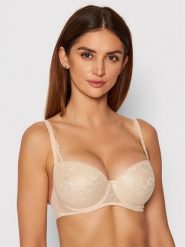 Triumph Biustonosz z fiszbiną Amourette Charm 10201686 Beżowy. Brązowe biustonosze Triumph, bez wzorów, z syntetyku. Za 132.00 zł.