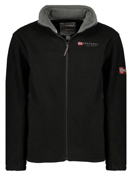 ANAPURNA Kurtka polarowa w kolorze czarnym rozmiar: XXL. Czarne kurtki męskie ANAPURNA, xxl, bez wzorów, z polaru, bez kaptura. Za 91.56 zł.