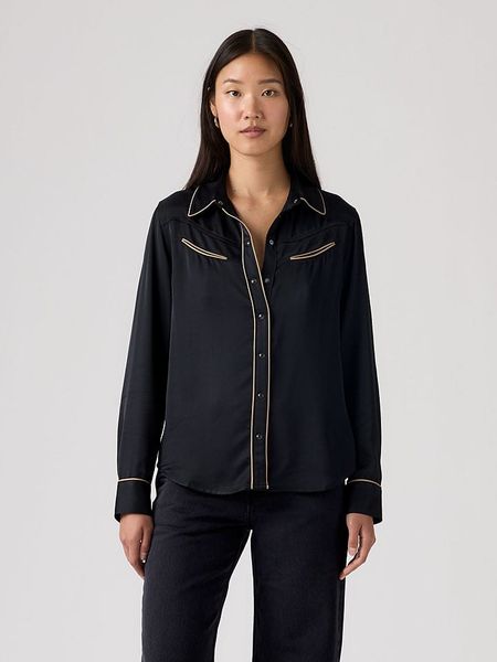 Levi's Koszula w kolorze czarnym rozmiar: M. Czarne koszule damskie Levi's, m, bez wzorów, z wiskozy, bez kołnierzyka, bez ramiączek. Za 144.95 zł.