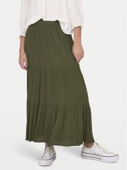 ONLY Spódnica maxi Mikka 15324808 Zielony Regular Fit. Zielone spódniczki damskie Only, l, bez wzorów, z wiskozy, maxi. Za 99.99 zł.
