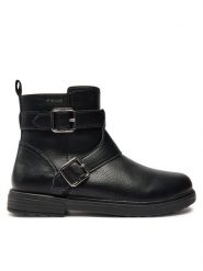 Geox Kozaki Jr Eclair J469QX 000BU C9999 D Czarny. Czarne kozaki dziewczęce Geox, bez wzorów, ze skóry, bez obcasa. Za 379.99 zł.