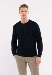Bluza bez kaptura B-DREK. Niebieskie bluzy bez kaptura męskie Volcano, m, z bawełny. Za 139.99 zł.