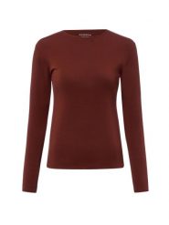 Brookshire koszulka z długim rękawem Kobiety Sztuczne włókno brązowy, L. Brązowe t-shirty damskie brookshire, l, bez wzorów, z włókna, bez kołnierzyka. Za 149.95 zł.