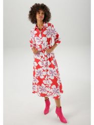 Aniston Sukienka w kolorze czerwono-białym rozmiar: 38. Białe sukienki damskie Aniston, na co dzień, bez wzorów, z wiskozy, bez kołnierzyka, bez ramiączek, maxi, proste. Za 100.75 zł.