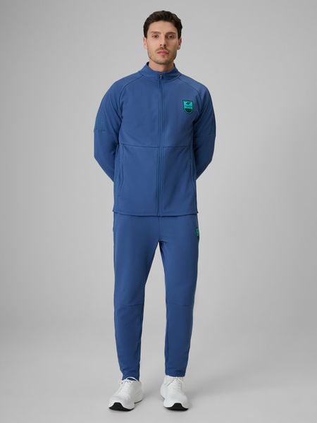 4F Spodnie piłkarskie szybkoschnące męskie - denim L. Niebieskie spodnie materiałowe męskie 4f, bez wzorów, z denimu. Za 179.99 zł.
