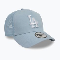 Czapka z daszkiem New Era League Essential Trucker Los Angeles Dodgers. Niebieskie czapki męskie New Era, bez wzorów. Za 129.99 zł.
