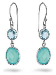 Les Petites Précieuses Srebrne kolczyki z kamieniami szlachetnymi rozmiar: onesize. Szare kolczyki damskie Les Petites Précieuses, z topazem, srebrne, z zapięciem typu bigiel. Za 160.96 zł.