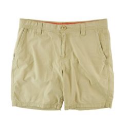 Spodenki męskie chino W30 kolor beżowy Columbia. Brązowe szorty męskie Columbia, z materiału, bez kołnierzyka. Za 106.46 zł.