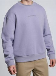 Bluza crewneck z nadrukiem - fioletowy. Fioletowe bluzy bez kaptura męskie Sinsay, l. Za 39.99 zł.