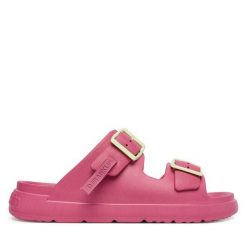 Sandały D.Franklin. Czerwone sandały damskie D.Franklin, bez wzorów, bez obcasa, na płaskiej podeszwie. Za 169.99 zł.